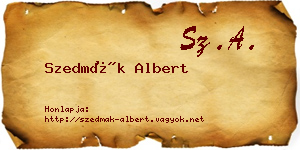 Szedmák Albert névjegykártya