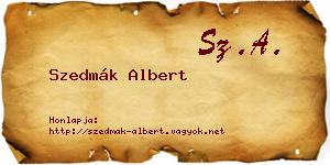 Szedmák Albert névjegykártya