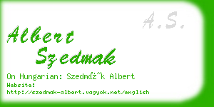 albert szedmak business card